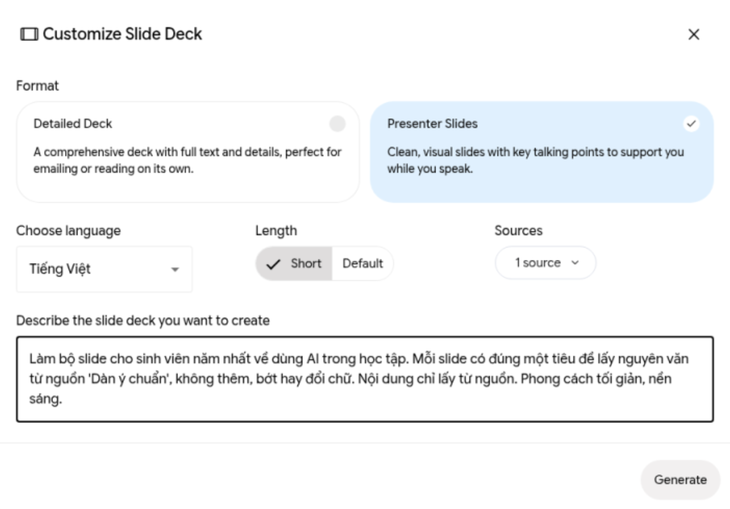Cách dùng AI tạo slide thuyết trình bằng câu lệnh - Ảnh 6.