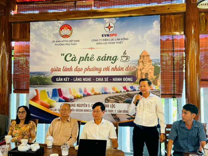 Điện lực Phan Thiết với mô hình ‘Cà phê sáng cùng Nhân dân’ - Ảnh 2.