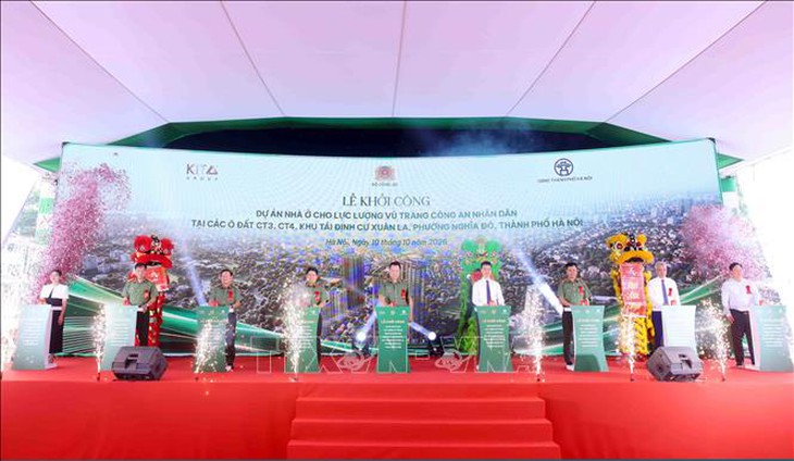 Khởi công 2 tòa nhà ở cho lực lượng Công an cao 33 tầng tại Hà Nội - Ảnh 1.