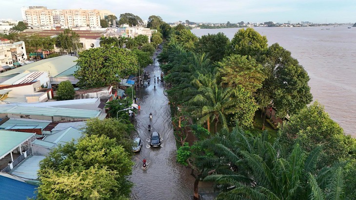 Triều cường sông Đồng Nai cao nhất từ sau năm 1975, nhiều tuyến đường, nhà dân ngập úng - Ảnh 3.
