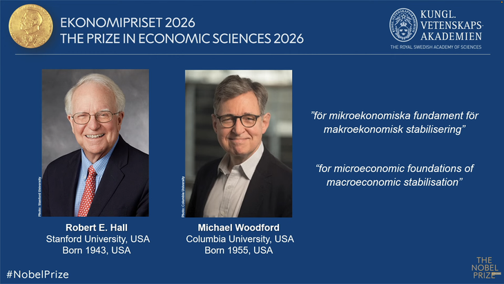 Nobel Kinh tế 2026 vinh danh hai nhà kinh tế học Mỹ - Ảnh 1.