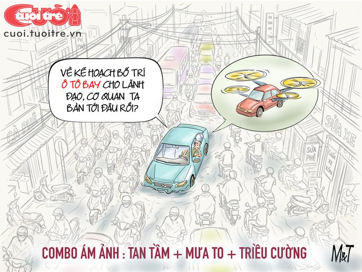 (Nháp) Triều cường gặp mưa lớn, đường tan tầm thành bài thi khó - Ảnh 1.