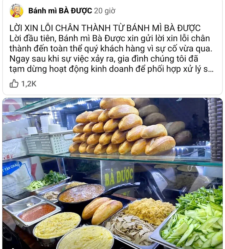 Bánh mì Bà Được lên tiếng xin lỗi, số ca ngộ độc nghi do ăn bánh mì đã tăng lên 167 người - Ảnh 2.