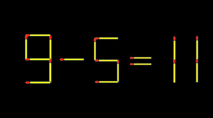 Thử tài IQ: Di chuyển một que diêm để 9-5=11 thành phép tính đúng - Ảnh 1.