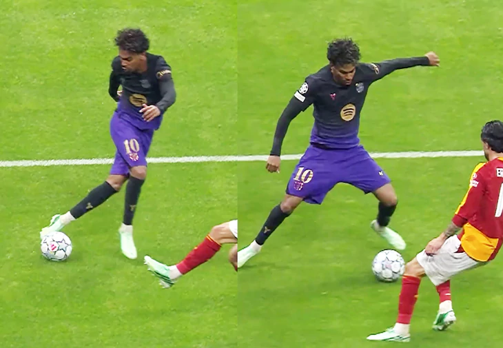 Cú giả rabona thiên tài của Yamal ở Champions League - Ảnh 1.