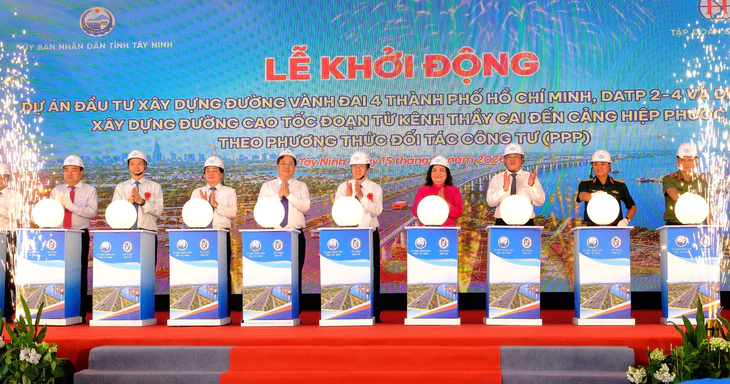 Tây Ninh khởi động thi công 78,3 km vành đai 4 TP.HCM - Ảnh 1.