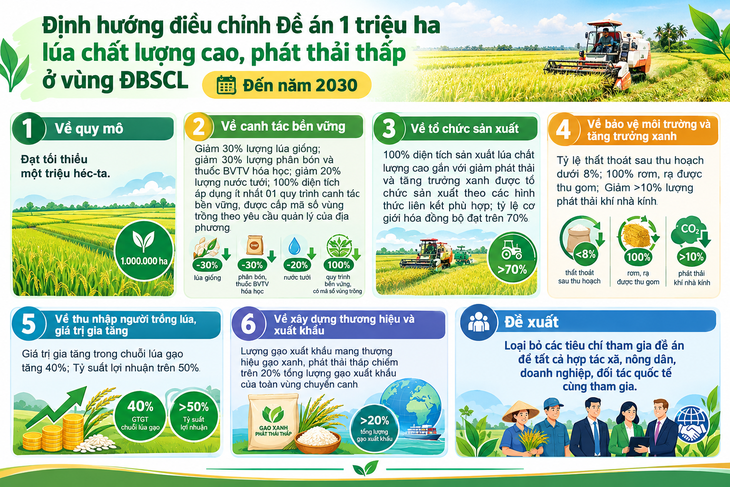 Đề xuất Chính phủ mở rộng trồng lúa chất lượng cao, phát thải thấp ra toàn vùng đồng bằng sông Cửu Long - Ảnh 2.