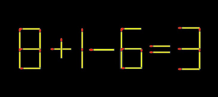 Thử tài IQ: Di chuyển một que diêm để 3-6=13 thành phép tính đúng - Ảnh 1.