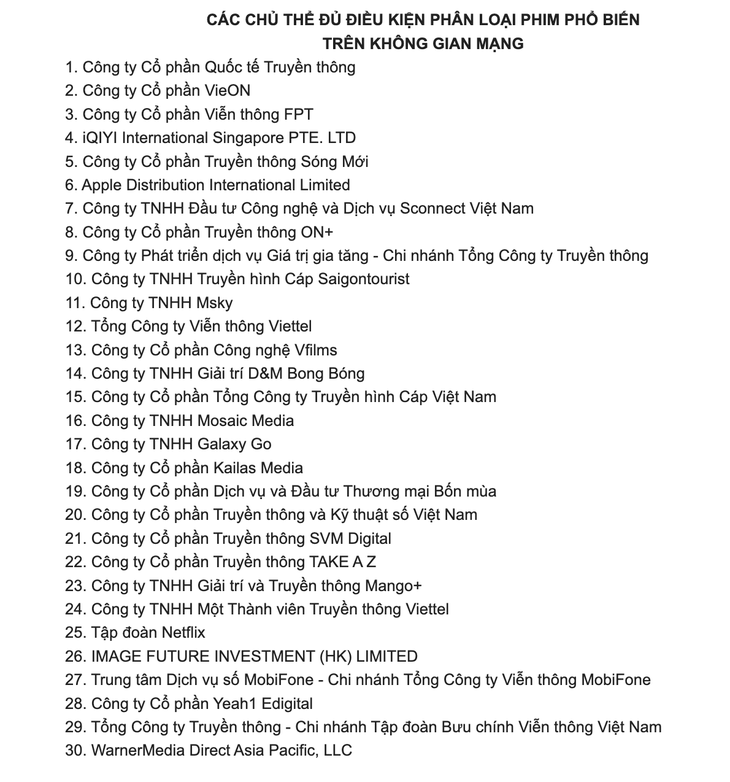 Có 30 công ty được Việt Nam cấp phép phổ biến phim trên mạng, ngoài ra thì sao? - Ảnh 3.