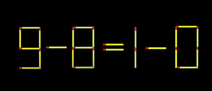 Thử tài IQ: Di chuyển một que diêm để 9-8=18 thành phép tính đúng - Ảnh 1.
