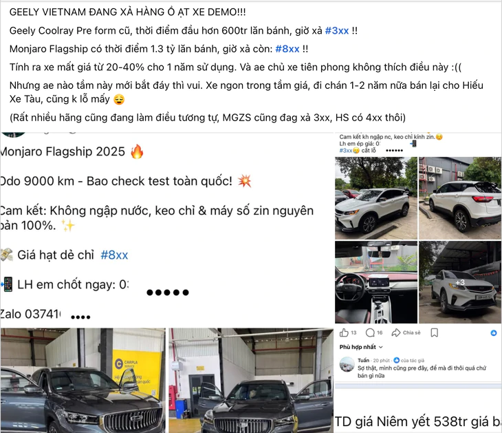 Thực hư chuyện xe Geely 'xả hàng ồ ạt', giảm giá hàng trăm triệu tại Việt Nam - Ảnh 1.