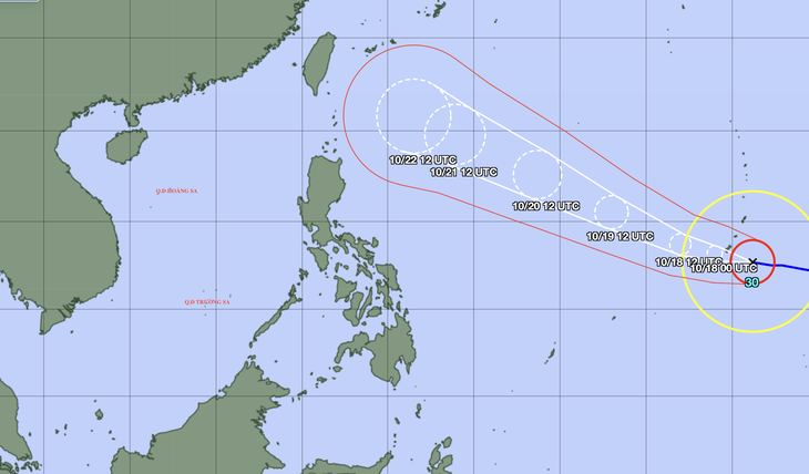 Bão Champi phía đông Philippines có thể mạnh lên tiệm cận siêu bão - Ảnh 1.