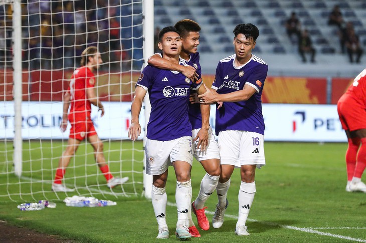 Công An Hà Nội - CLB Hà Nội (hiệp 1) 0-1: Xuân Mạnh mở tỉ số - Ảnh 1.