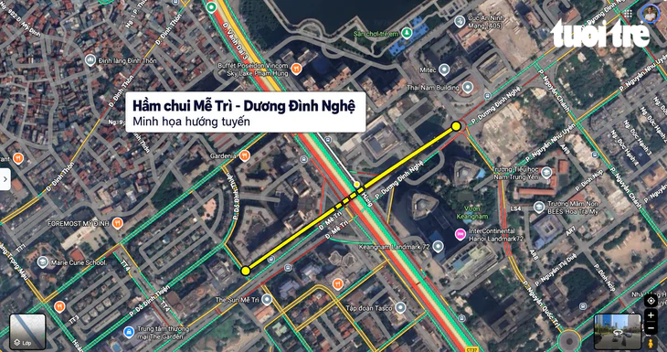 Chặt hạ cây xanh, xén vỉa hè để xây hầm chui Mễ Trì - Dương Đình Nghệ xuyên qua vành đai 3 - Ảnh 5.