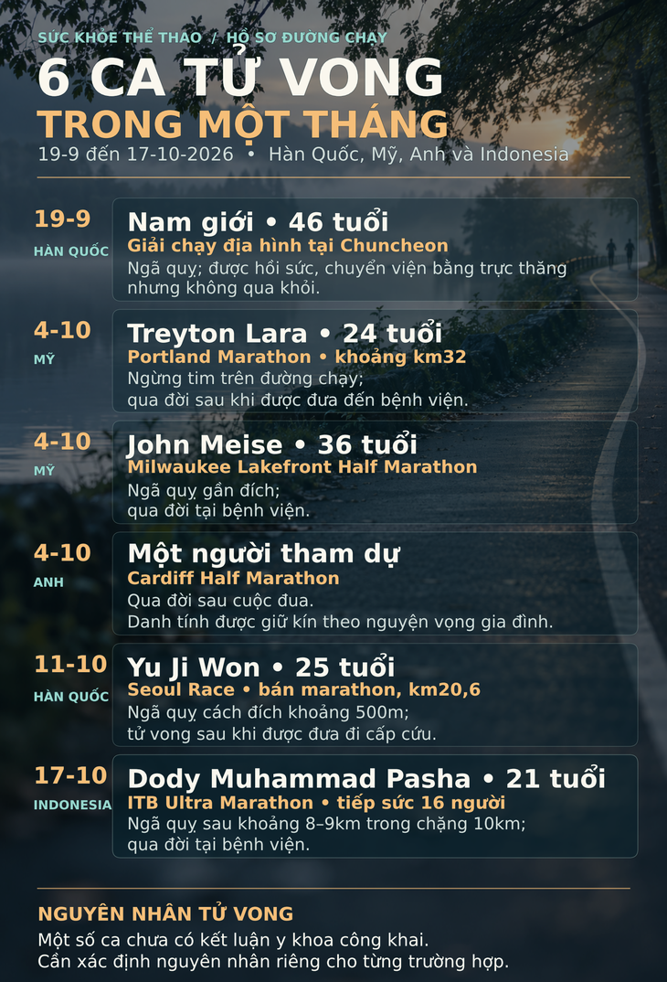 Lại có thêm ca tử vong trên đường chạy, người thứ 6 trong 1 tháng - Ảnh 2.