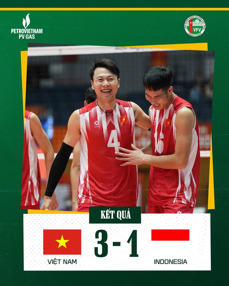 Bóng chuyền nam Việt Nam lại thắng 'sốc' Indonesia - Ảnh 1.