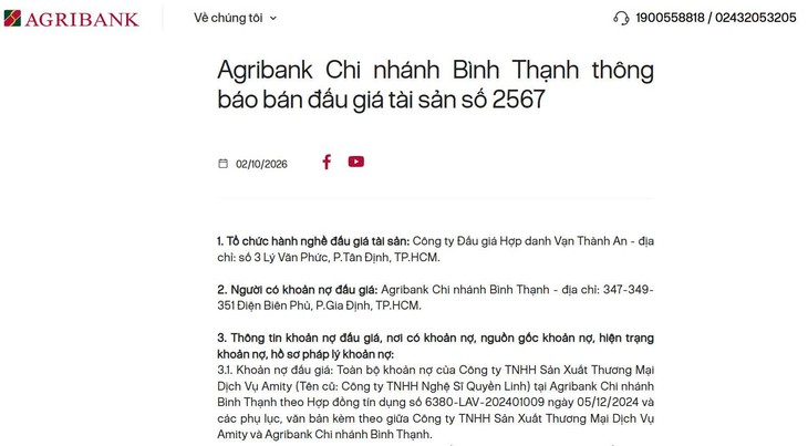 Agribank rao bán khoản nợ 126 tỉ đồng của doanh nghiệp từng mang tên nghệ sĩ Quyền Linh - Ảnh 1.