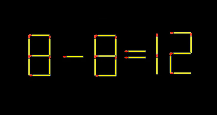 Thử tài IQ: Di chuyển một que diêm để 8-8=12 thành phép tính đúng - Ảnh 1.