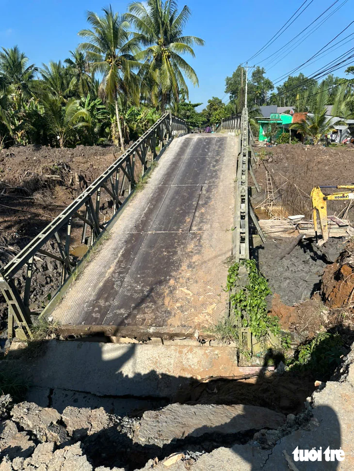 Thông tin cầu Ông Cốm bị sập ở Vĩnh Long là sai sự thật - Ảnh 2.