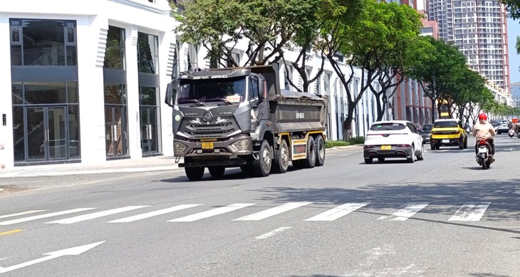 Vụ xe ben 30 tấn chở đất dán chữ ‘bình phong’ chạy vào đường cấm: Phạt tài xế - Ảnh 2.