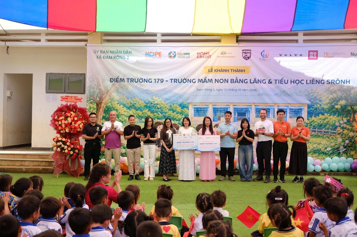 Home Credit nối dài hành trình đầu tư cộng đồng với những phòng học mới ở cao nguyên Lâm Đồng - Ảnh 1.