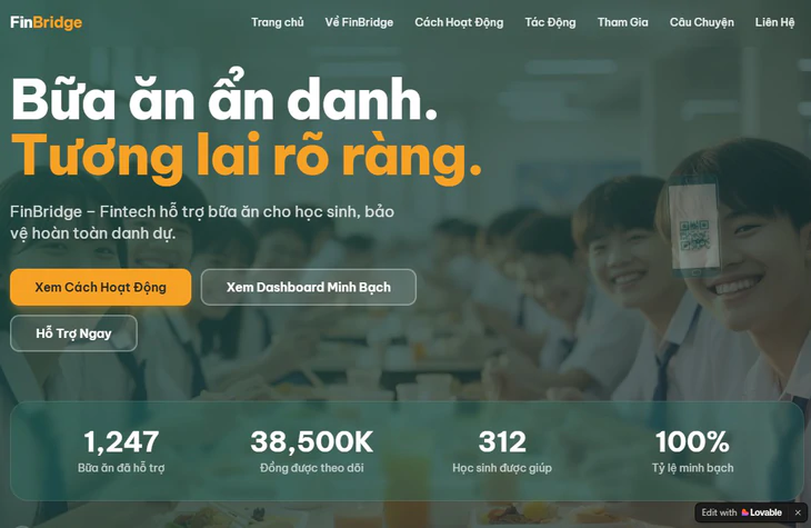 Giúp học sinh khó khăn có bữa trưa, nữ sinh giành học bổng toàn phần - Ảnh 2.