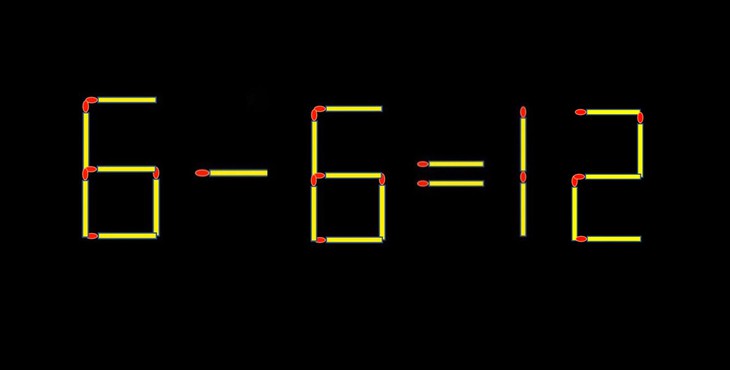 Thử tài IQ: Di chuyển một que diêm để 6-6=12 thành phép tính đúng - Ảnh 1.