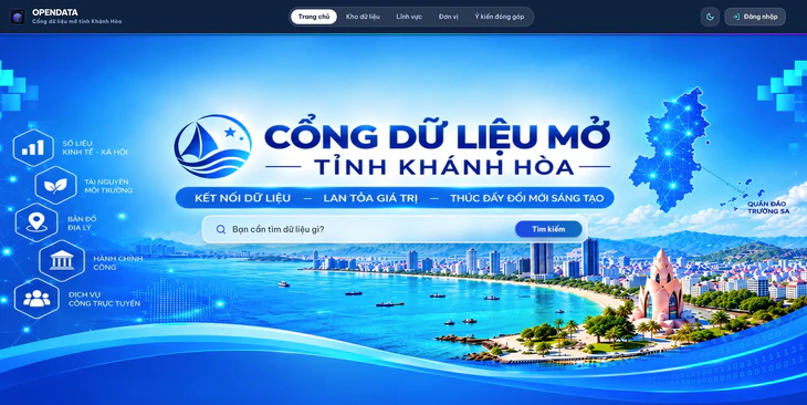 Khánh Hòa vận hành cổng dữ liệu mở, người dân được sử dụng dữ liệu miễn phí  - Ảnh 1.