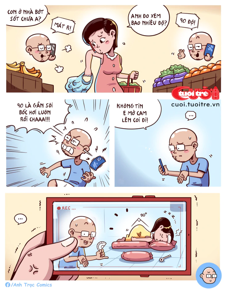Con sốt cao 90 độ rồi vợi ơi! - Ảnh 1.