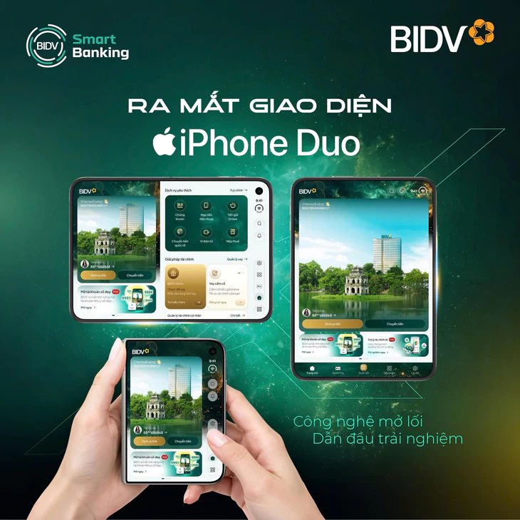 BIDV SmartBanking tiên phong có giao diện riêng cho iPhone Duo - Ảnh 1.