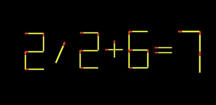 Thử tài IQ: Di chuyển một que diêm để 22+8=7 thành phép tính đúng - Ảnh 2.