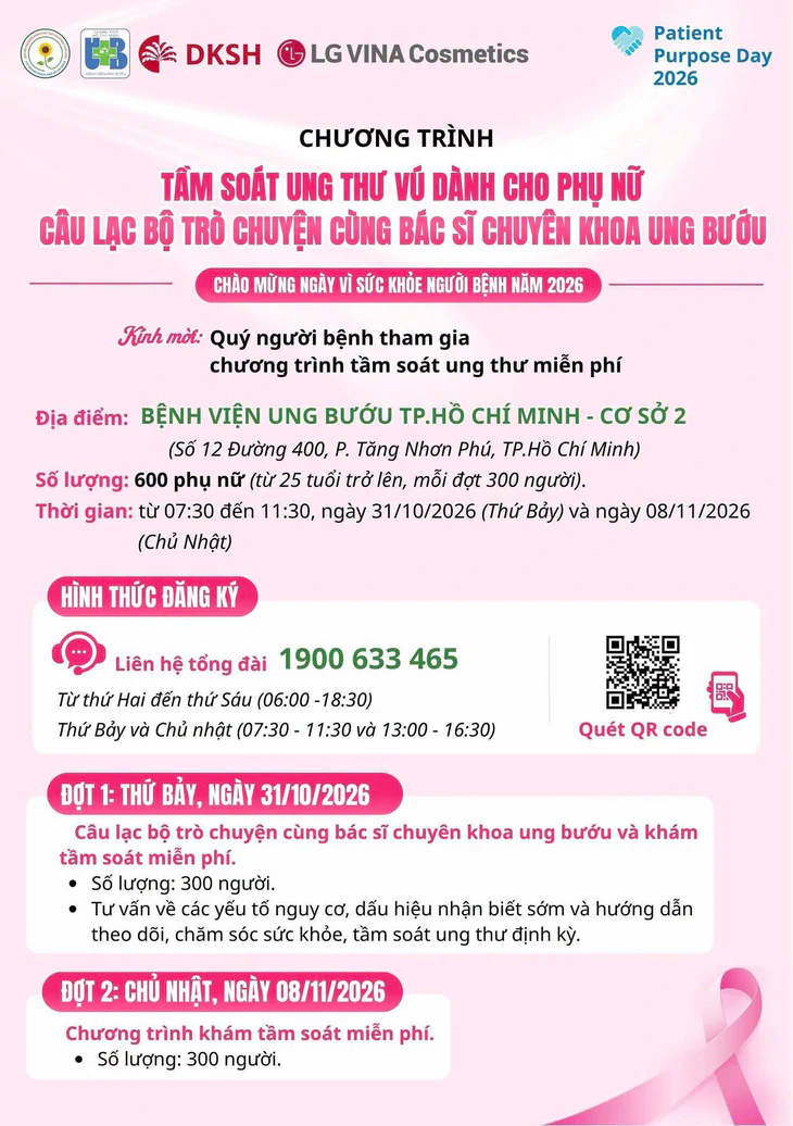 Bệnh viện Ung bướu TP.HCM tầm soát ung thư vú miễn phí cho 600 phụ nữ - Ảnh 2.