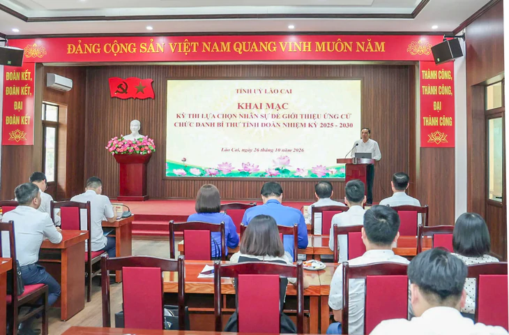 Lào Cai thi tuyển nhân sự giới thiệu ứng cử làm Bí thư Tỉnh đoàn - Ảnh 1.