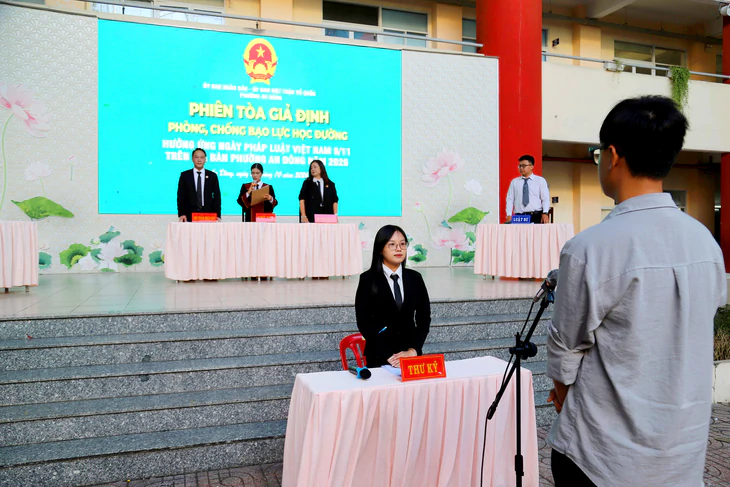 Học sinh bất ngờ khi nghe mức bồi thường trong phiên tòa giả định về bạo lực học đường - Ảnh 2.