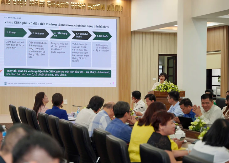 Cần tăng diện tích cảnh báo, in hotline hỗ trợ cai thuốc lá trên bao bì - Ảnh 1.