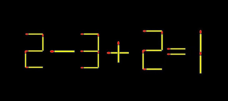 Thử tài IQ: Di chuyển một que diêm để 23+2=7 thành phép tính đúng - Ảnh 1.