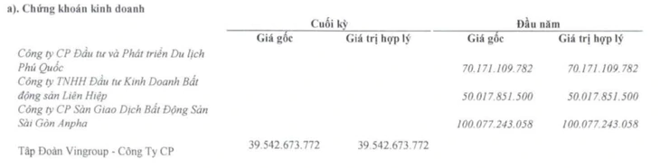 Doanh nghiệp bất động sản, nông sản rót hàng trăm tỉ vào cổ phiếu, trái phiếu họ Vingroup  - Ảnh 3.