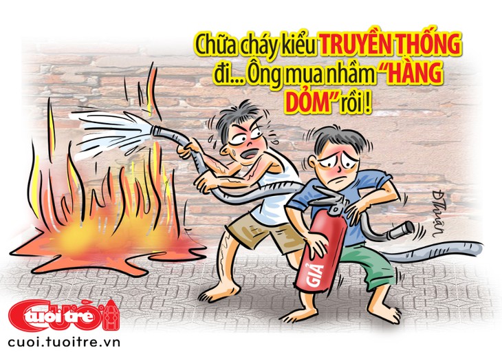 Bình chữa cháy giả: Cháy nhà mới ra mặt chuột! - Ảnh 1.