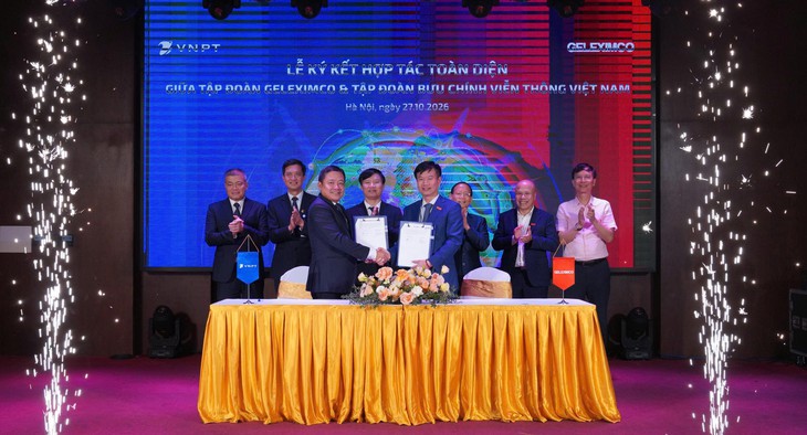 Hợp tác liên kết thương mại - tài chính - công nghệ giữa VNPT, Geleximco và ABBank - Ảnh 1.