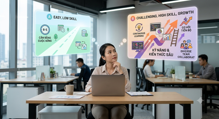 Chọn công việc ổn định hay cơ hội tiến bộ? - Ảnh 1.