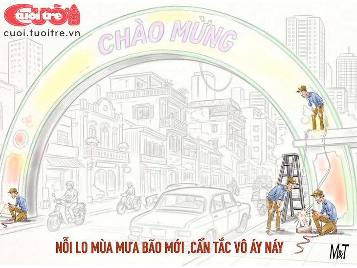 (Nháp) Cổng chào trước mùa mưa: Chào mừng thì dễ, đứng vững mới khó - Ảnh 1.