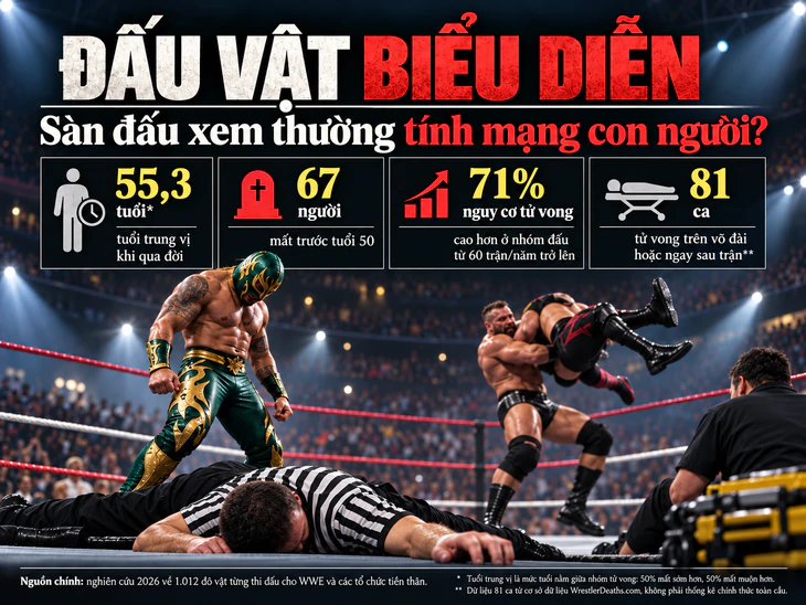 Đô vật Mỹ: Sàn đấu xem thường tính mạng con người? - Ảnh 4.