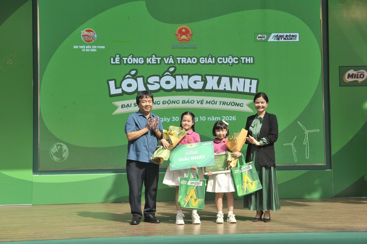 Học sinh lan tỏa lối sống xanh từ trường học - Ảnh 1.