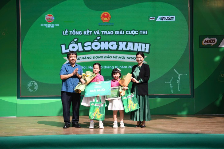 Học sinh lớp 2 ở Quảng Trị giành giải nhất, nhì làm video truyền thông về lối sống xanh  - Ảnh 1.