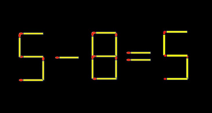 Thử tài IQ: Di chuyển một que diêm để 5-8=5 thành phép tính đúng - Ảnh 1.