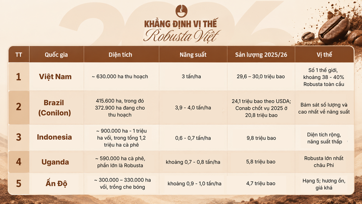 Nâng tầm Robusta Việt: Sản lượng lớn nhất nhưng vì sao vẫn bị hiểu là cà phê 'làm nền'? - Ảnh 3.