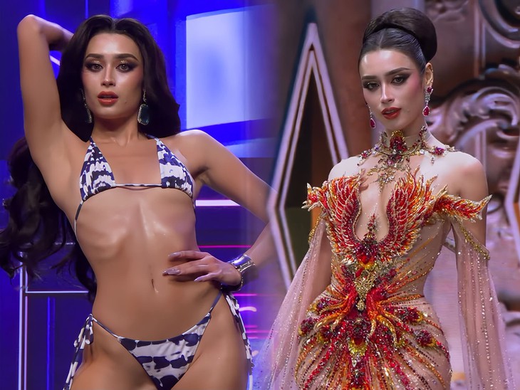 Emoura Phạm đổi đầm dạ hội, mang ‘Phượng hoàng lửa’ lên sân khấu Miss Grand International 2026 - Ảnh 1.