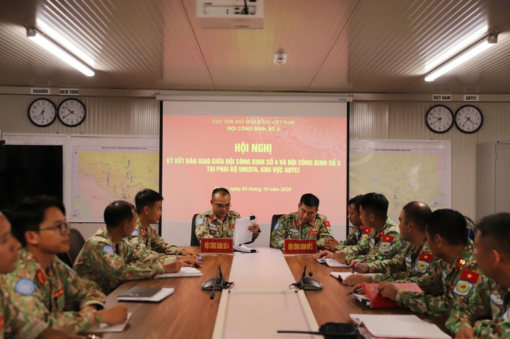 Đội công binh số 4 bàn giao nhiệm vụ cho đội công binh số 5 tại UNISFA 2026 - Ảnh 1.