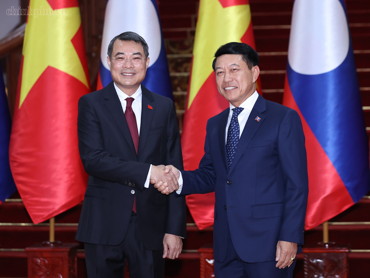 Lễ đón trọng thể Thủ tướng Lê Minh Hưng thăm chính thức Lào - Ảnh 6.