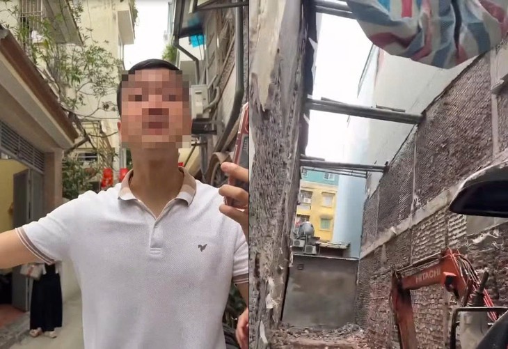 Công an xác minh vụ tố chủ nhà 'quỵt' tiền phá dỡ công trình ở Hà Nội - Ảnh 1.